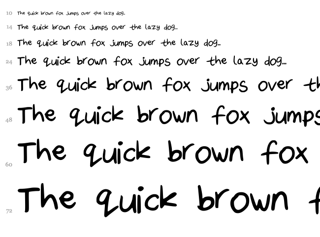 Daveys Doodleface font waterfall
